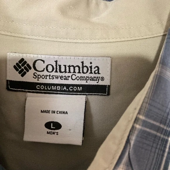 Columbia Blue Casual Button Down Shirt - Picture 8 of 8